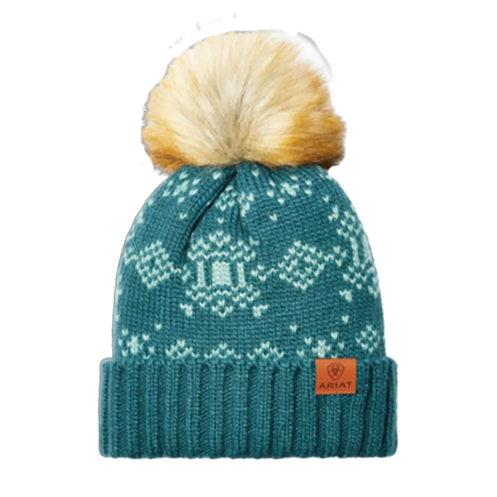 10047221 Ariat Petrona Beanie - Reflecting Pond/Arctic