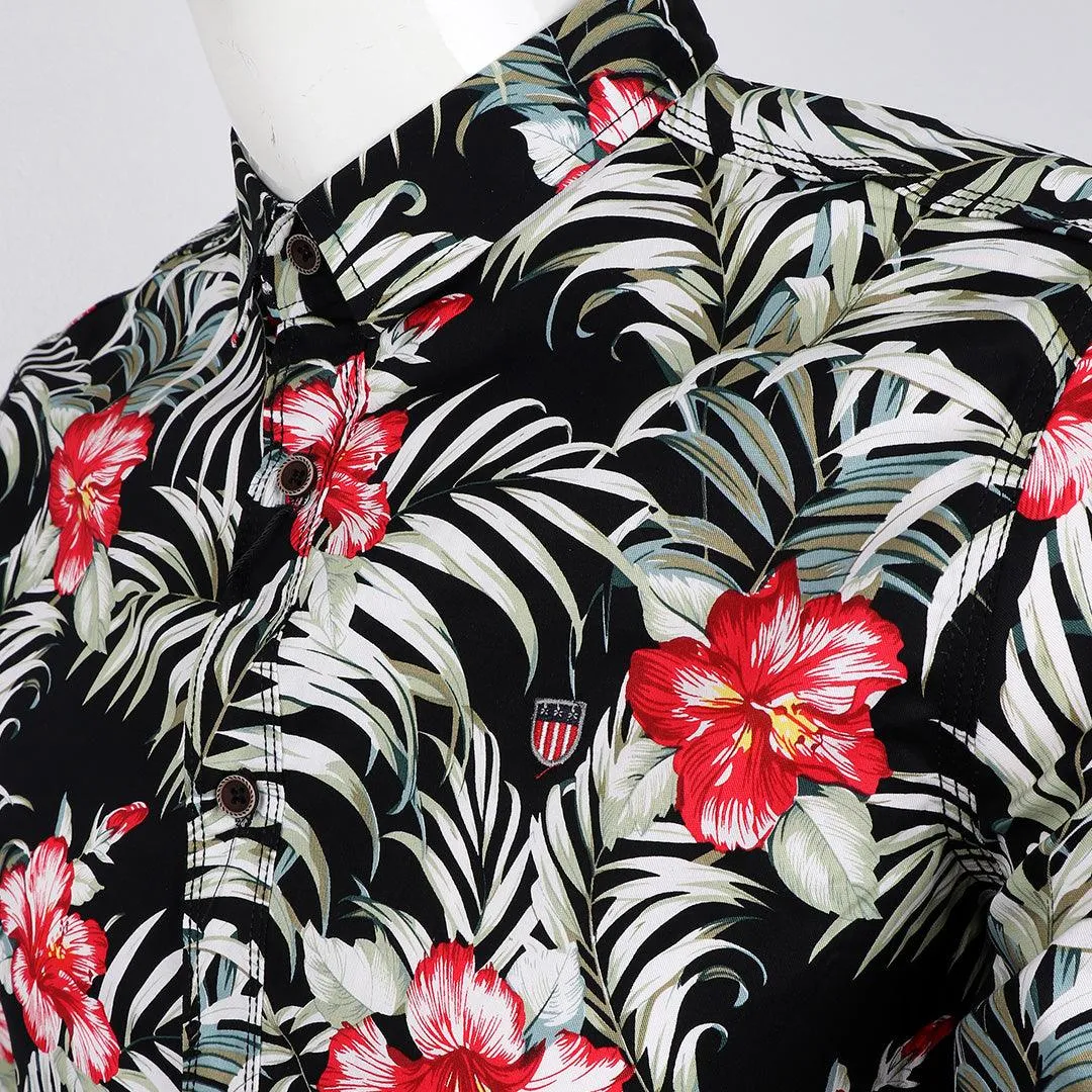 Badgley Mens flowered Styled Shirts