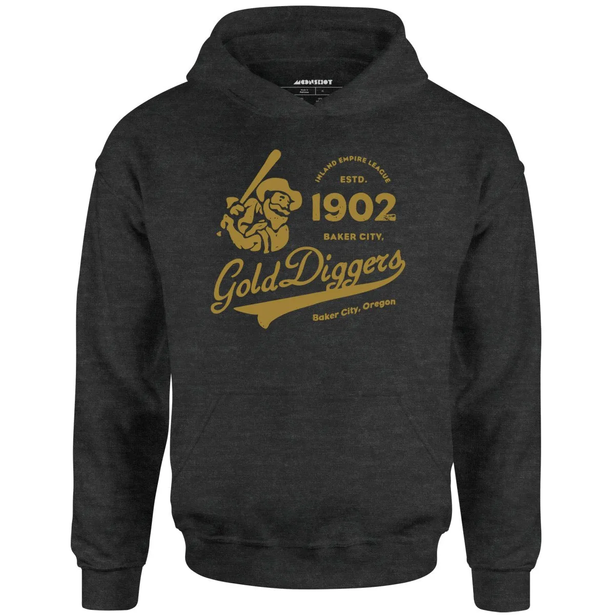 Baker City Gold Diggers - Oregon - Vintage Defunct Baseball Teams - Unisex Hoodie