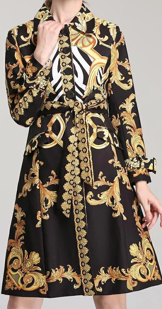 Baroque Print Coat