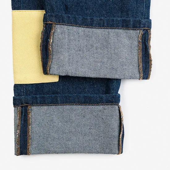 B.C Color Block patch denim pants