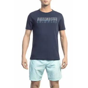 Bikkembergs Beachwear Men T-shirts - Navy Blue Brand T-shirts