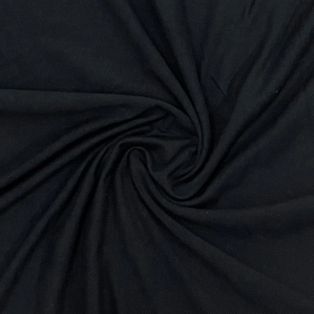 Black Organic Cotton Jersey Fabric- 180 GSM