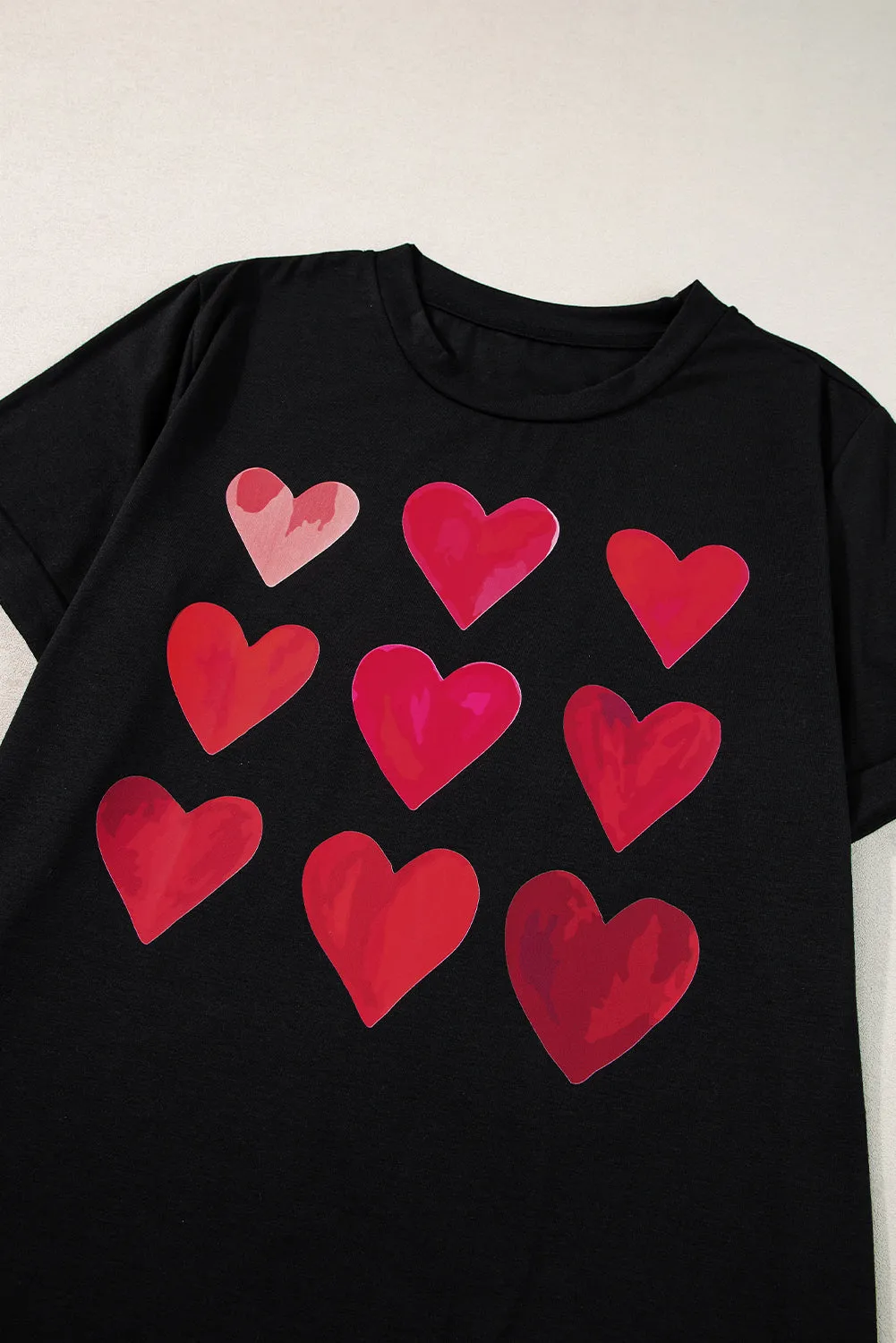 Black Valentine's Day Heart T-Shirts