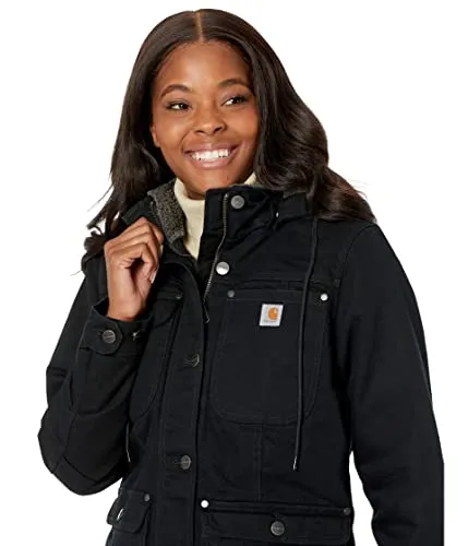 Carhartt 105512 Women's Plus Size Loose Fit Washed Duck Coat