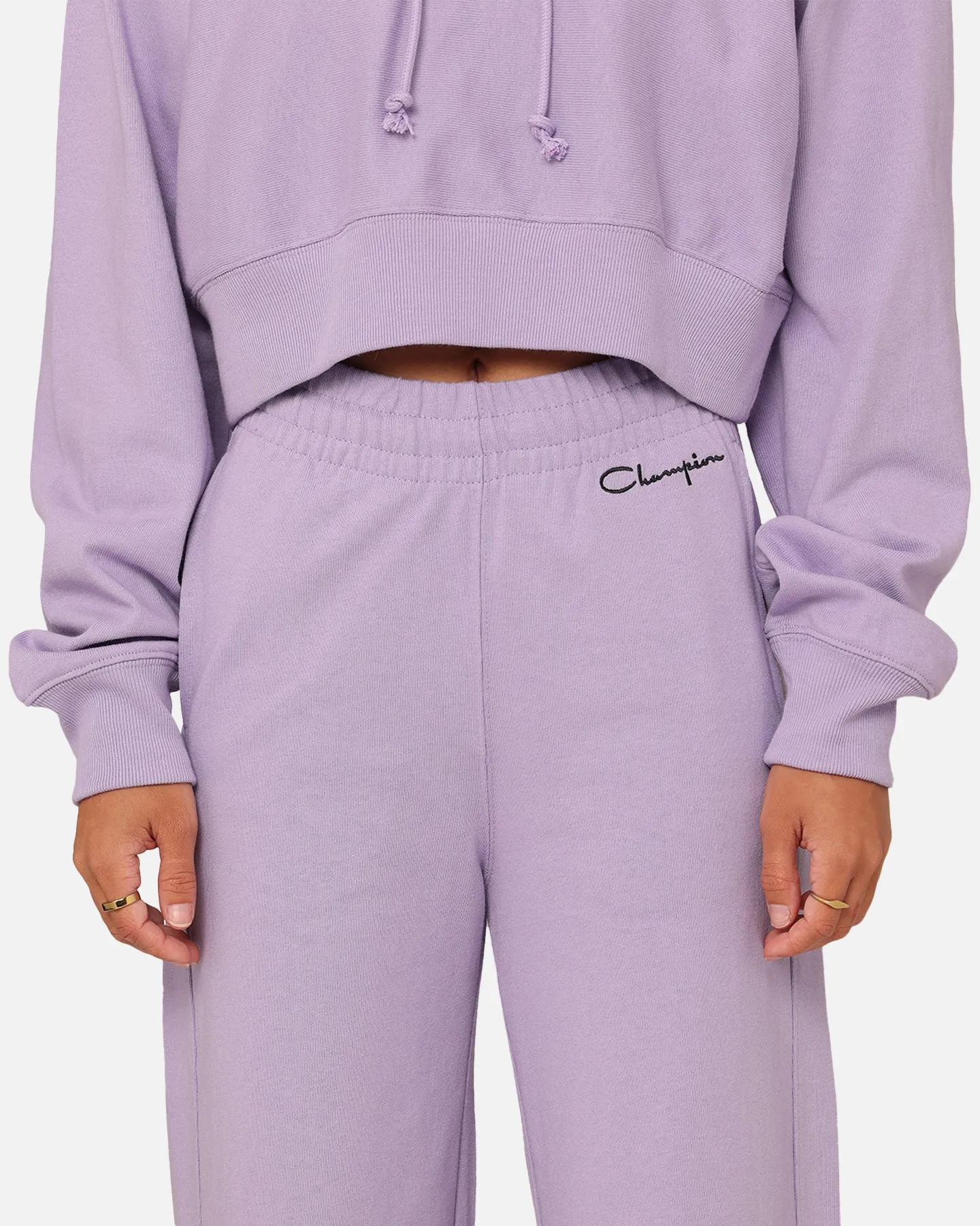 Champion Women's Jersey Heavyweight Wide Leg Pants Lavender U62 Cs