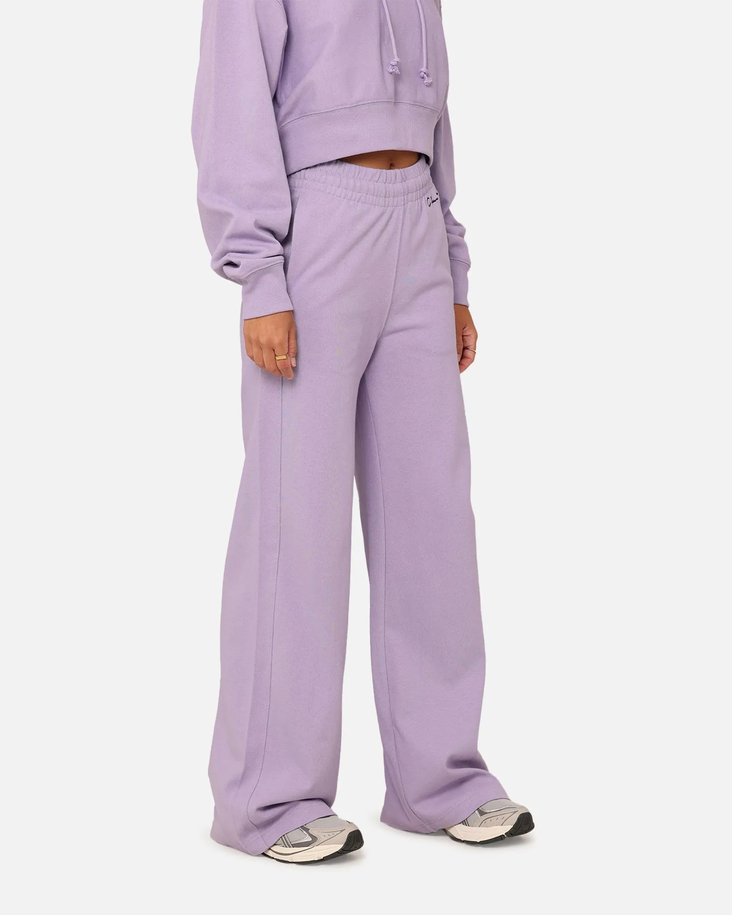 Champion Women's Jersey Heavyweight Wide Leg Pants Lavender U62 Cs