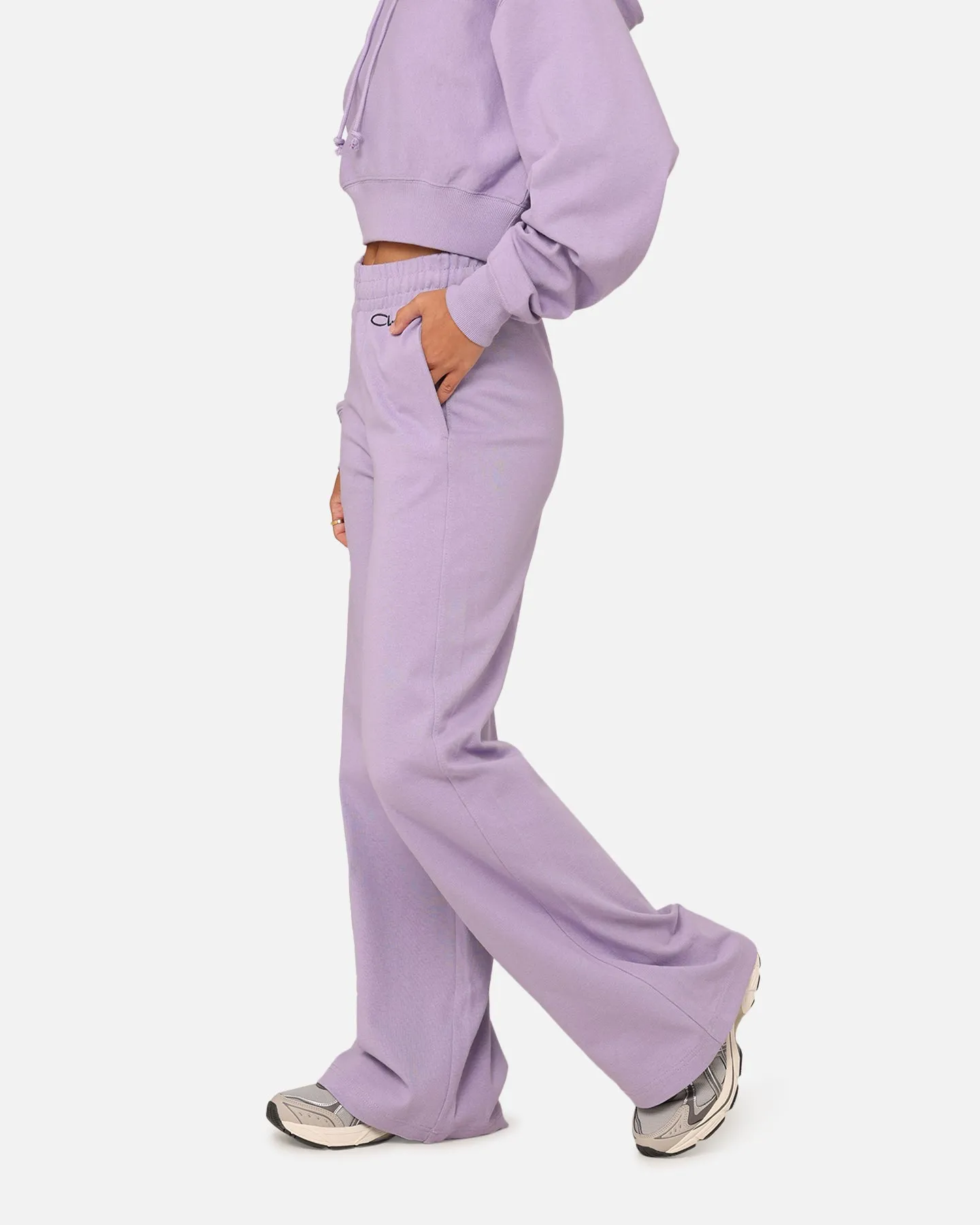 Champion Women's Jersey Heavyweight Wide Leg Pants Lavender U62 Cs