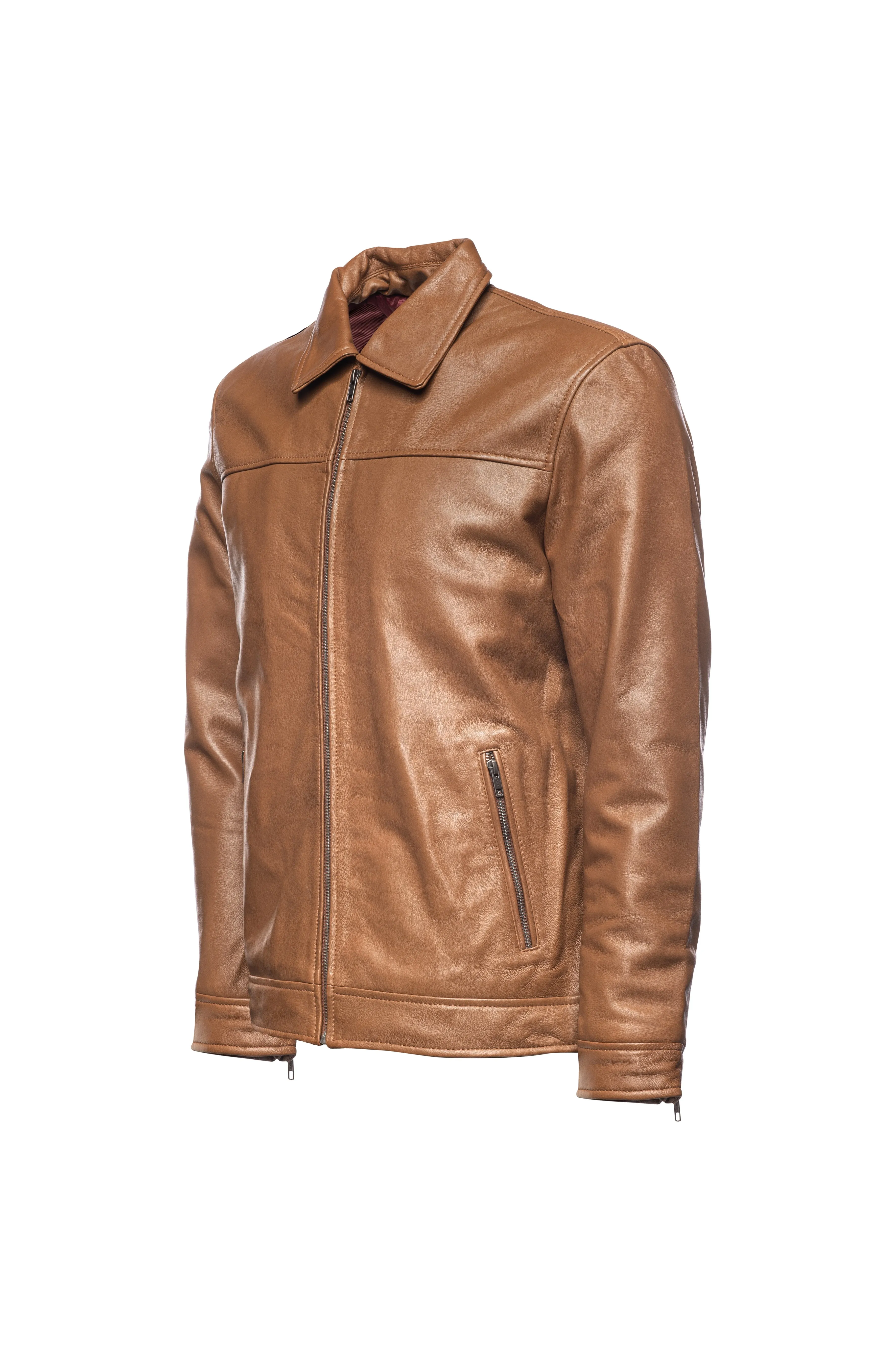 Classic Leather Jacket - Tan