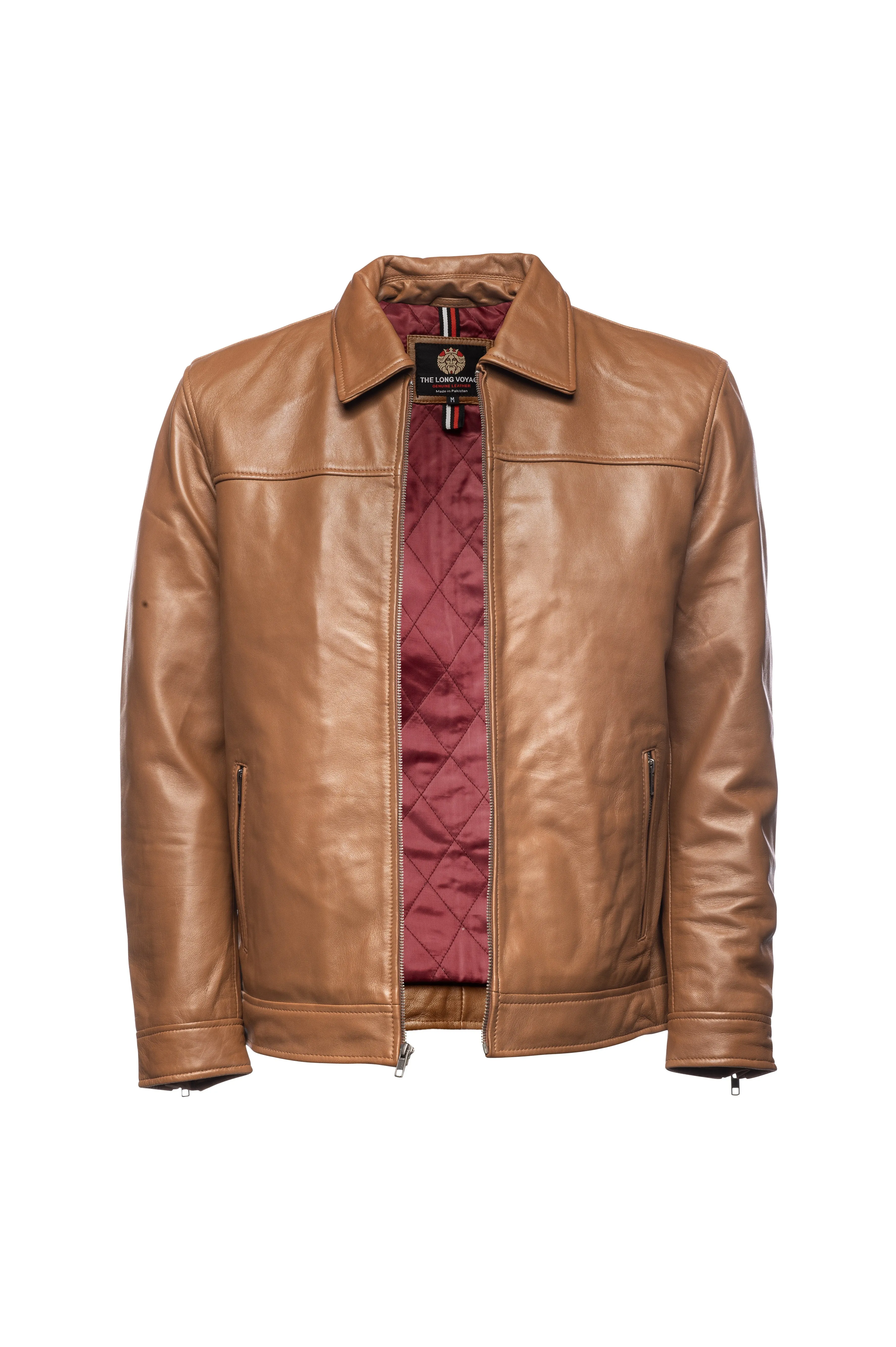 Classic Leather Jacket - Tan