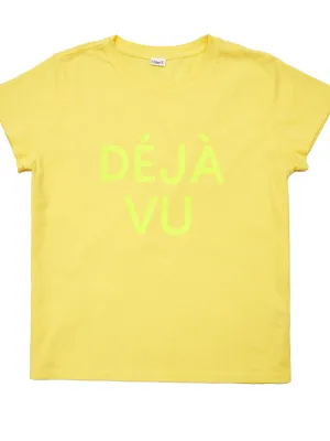 Déjà Vu Classic Tee in Butter w/ Neon Yellow