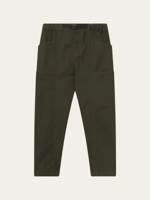 ELM carrot canvas belt pants - Forrest Night