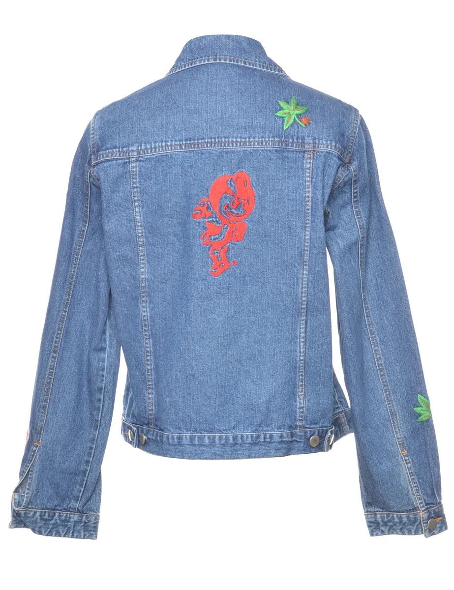 Embroidered Ohio Denim Jacket - M