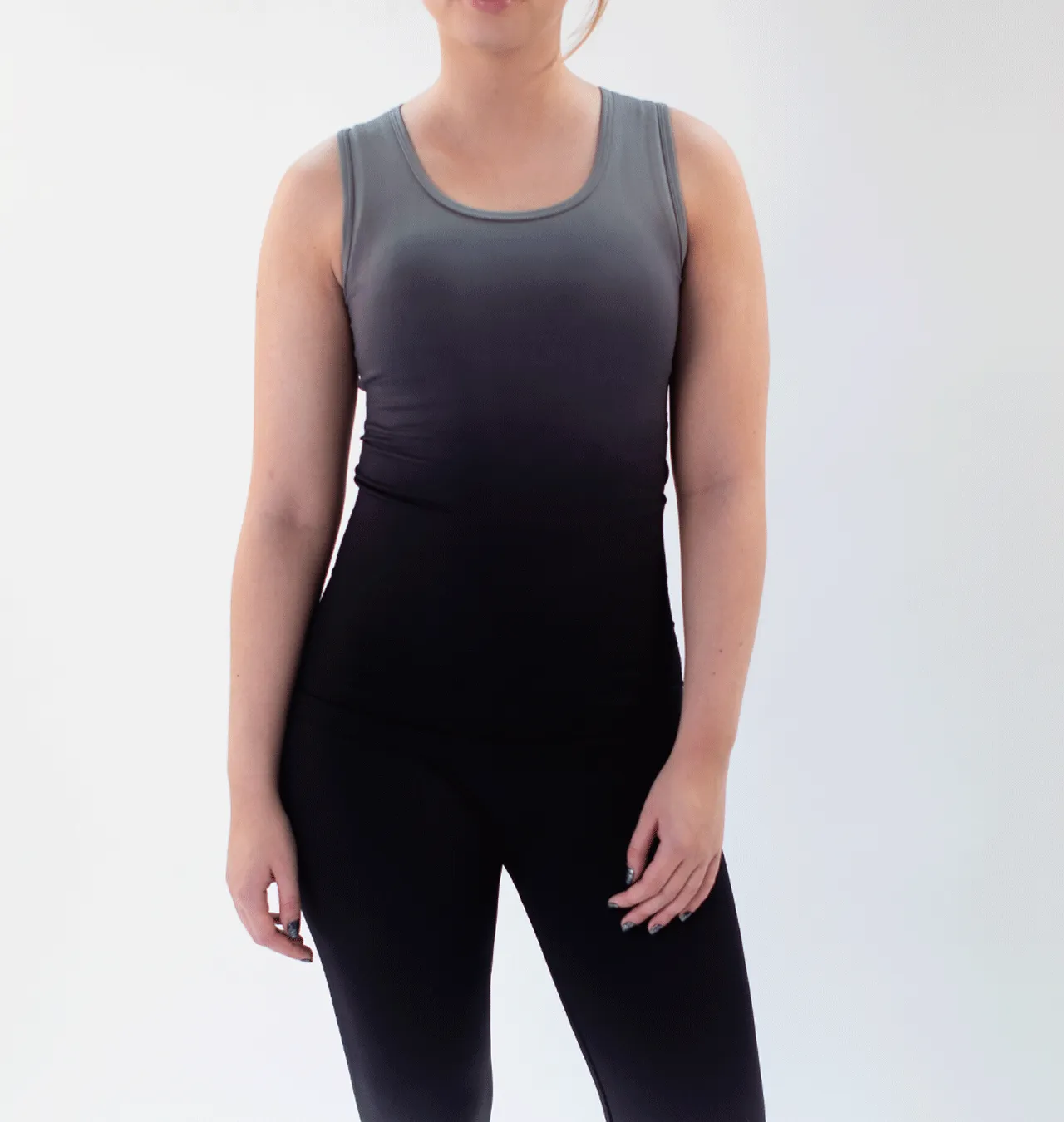 Final Sale Seamless Black Ombre Tank