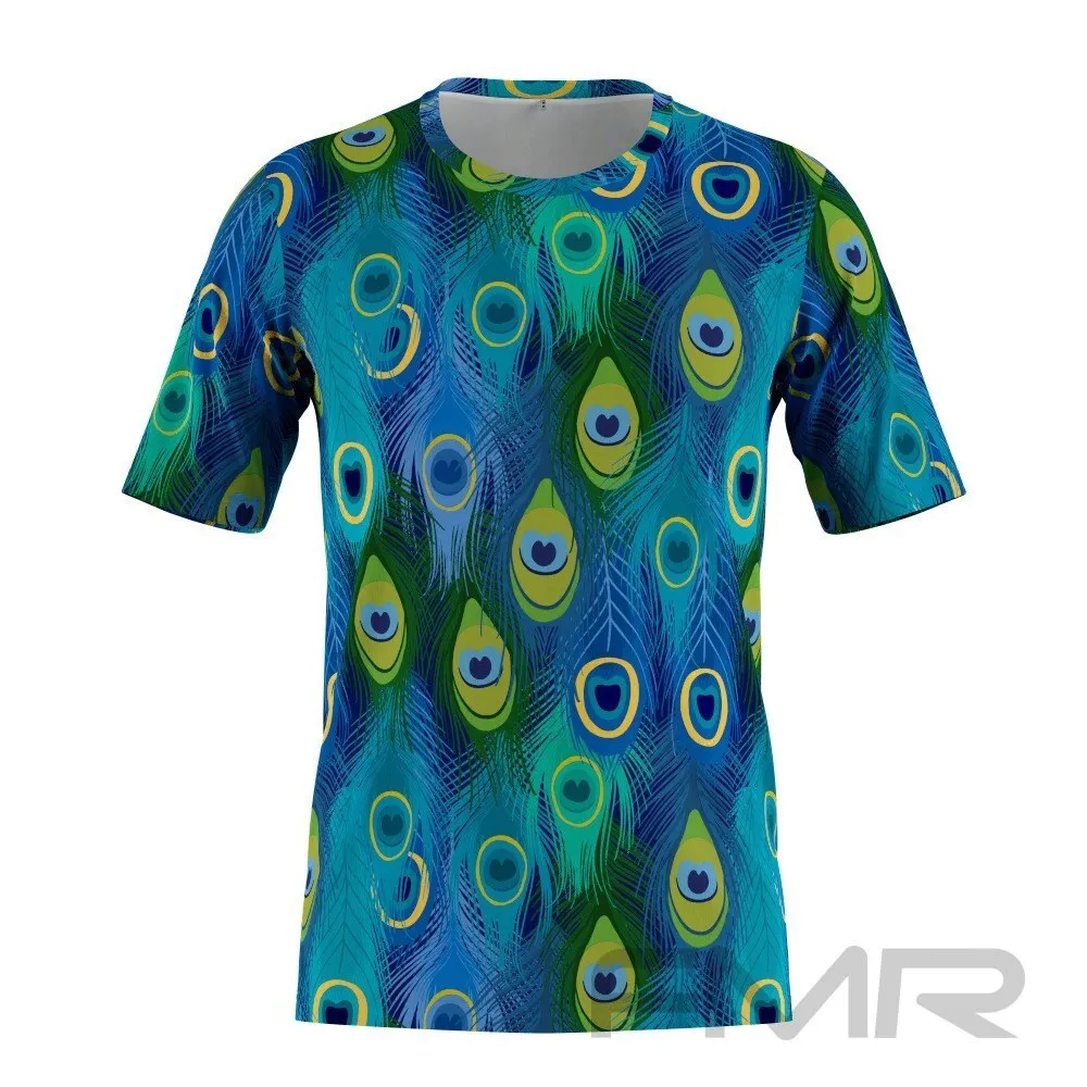 FMR Men's Peacock Print Short Sleeve Shirt