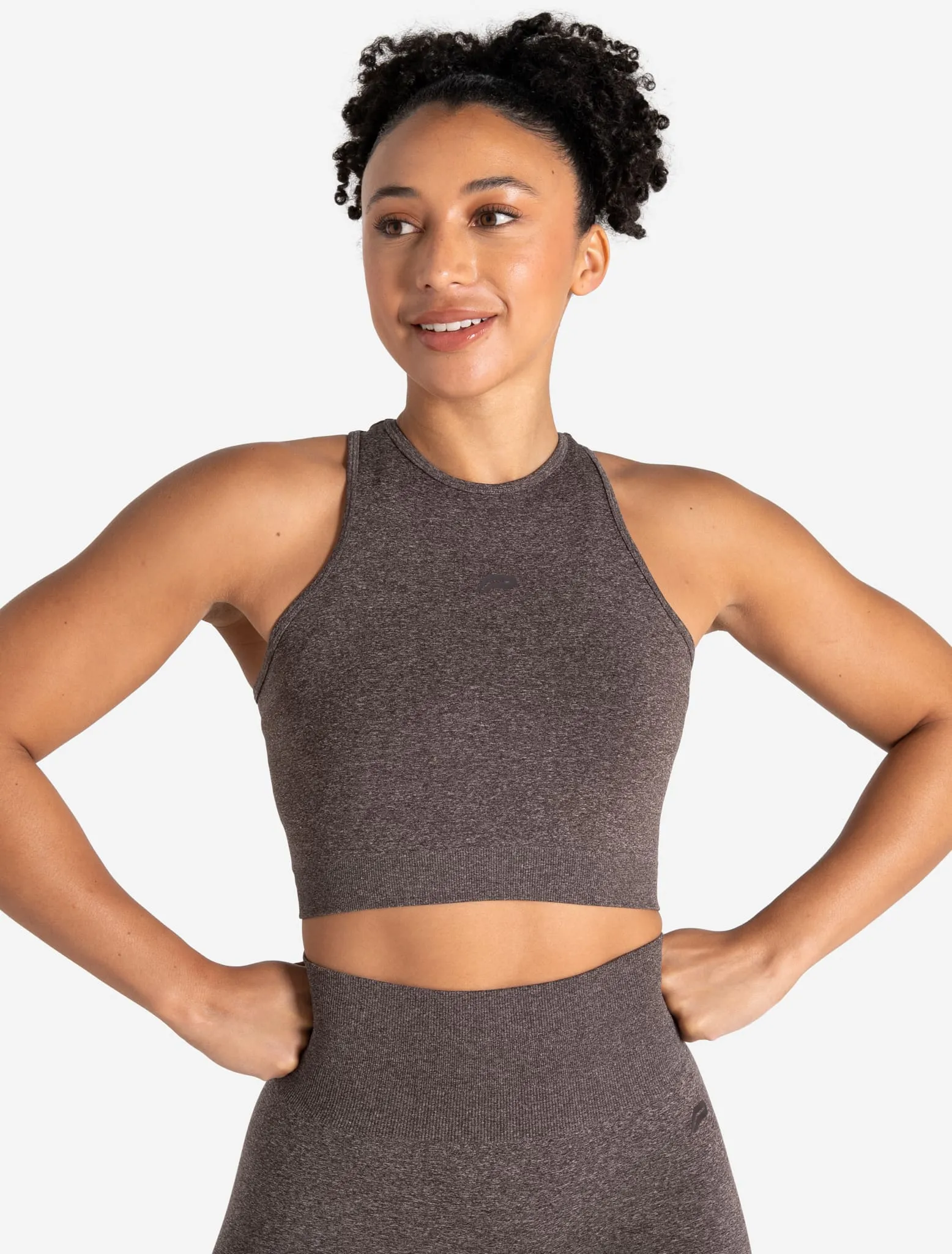 Form Seamless Crop Tank - Brown Marl