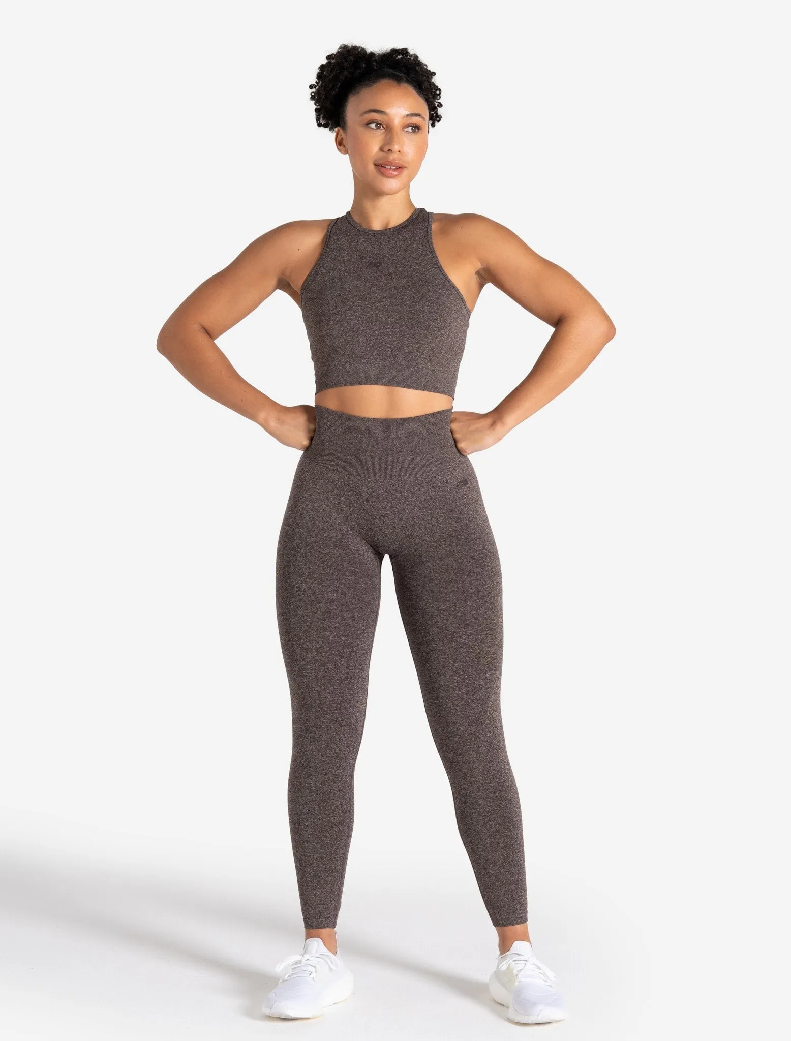 Form Seamless Crop Tank - Brown Marl