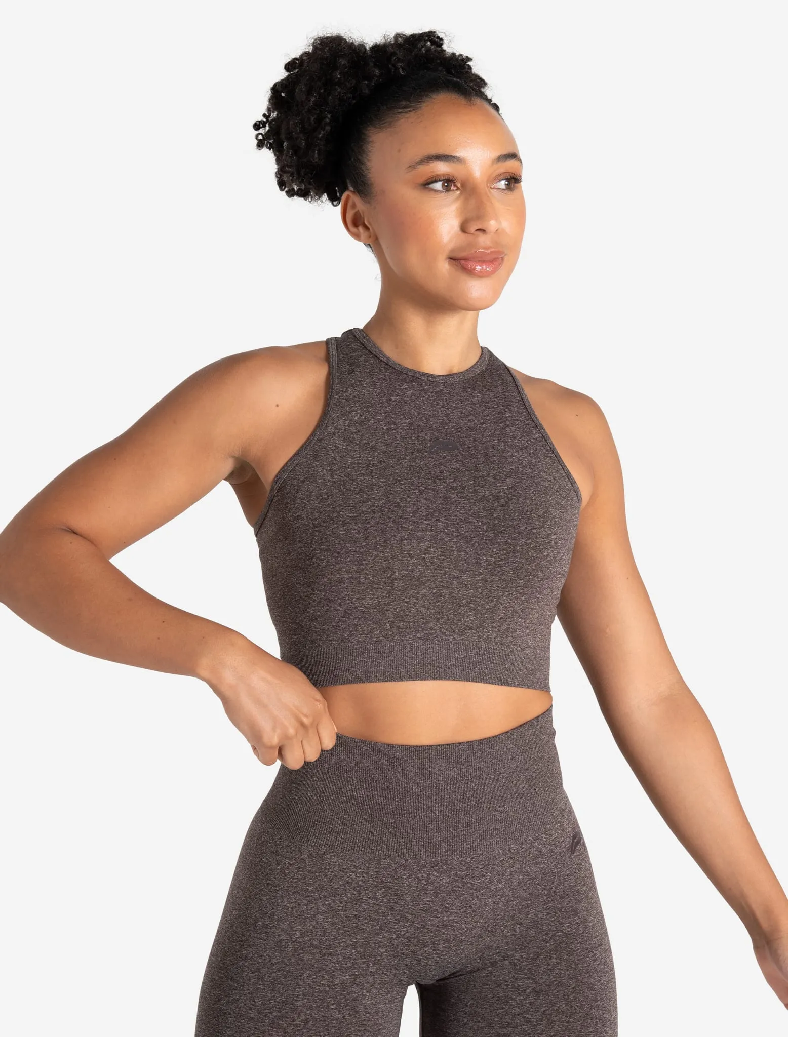 Form Seamless Crop Tank - Brown Marl