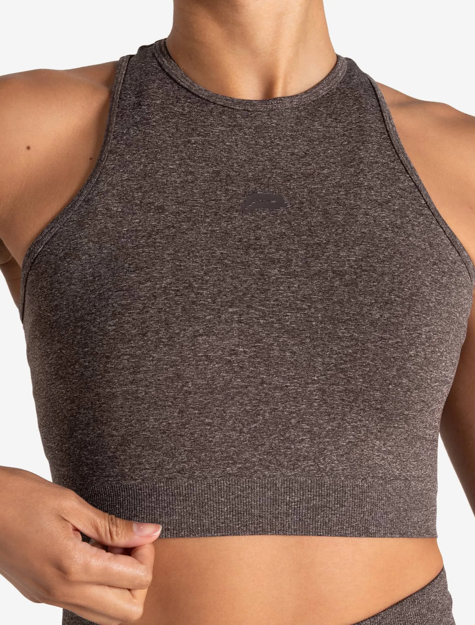 Form Seamless Crop Tank - Brown Marl