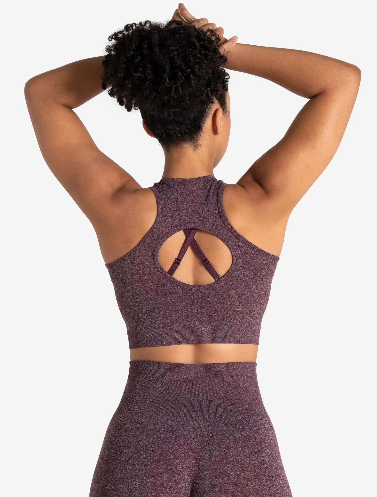 Form Seamless Crop Tank - Cherry Marl