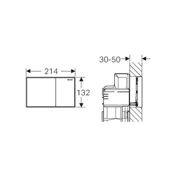 Geberit Sigma 60 Dual Flush Plate Brushed Chrome