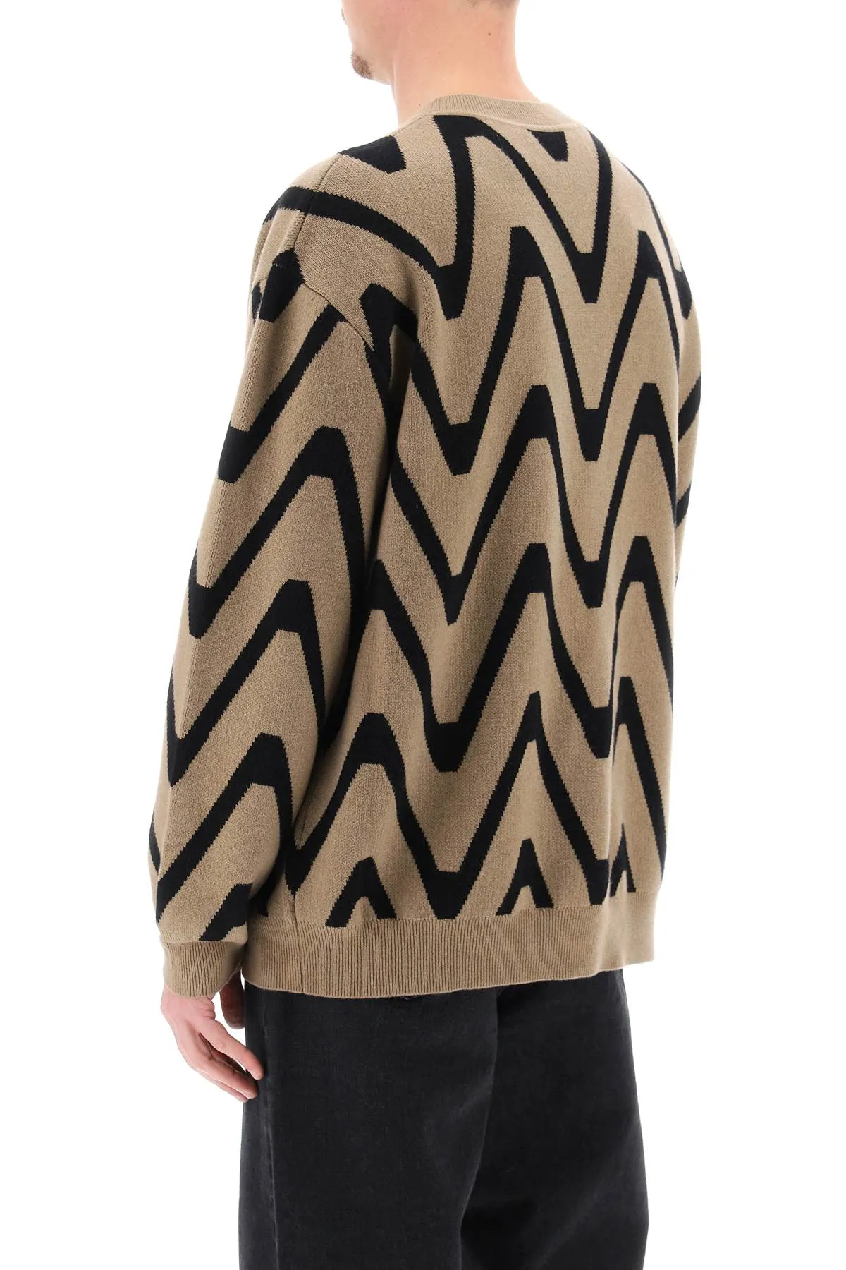 geometric jacquad sweater