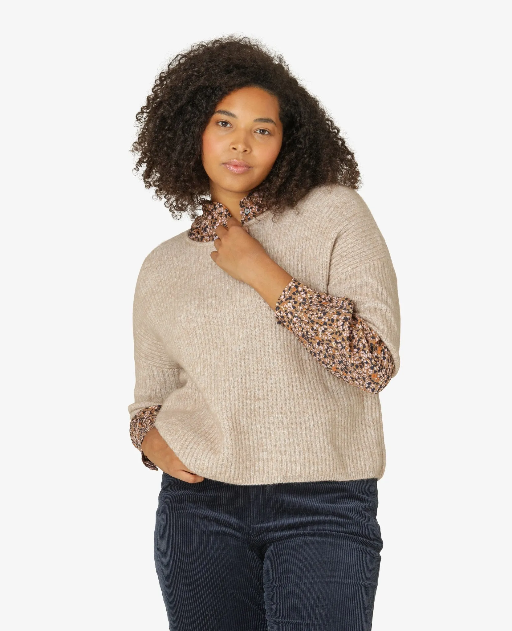 HILDENN KNITTED PULLOVER 3/4 SLEEVES