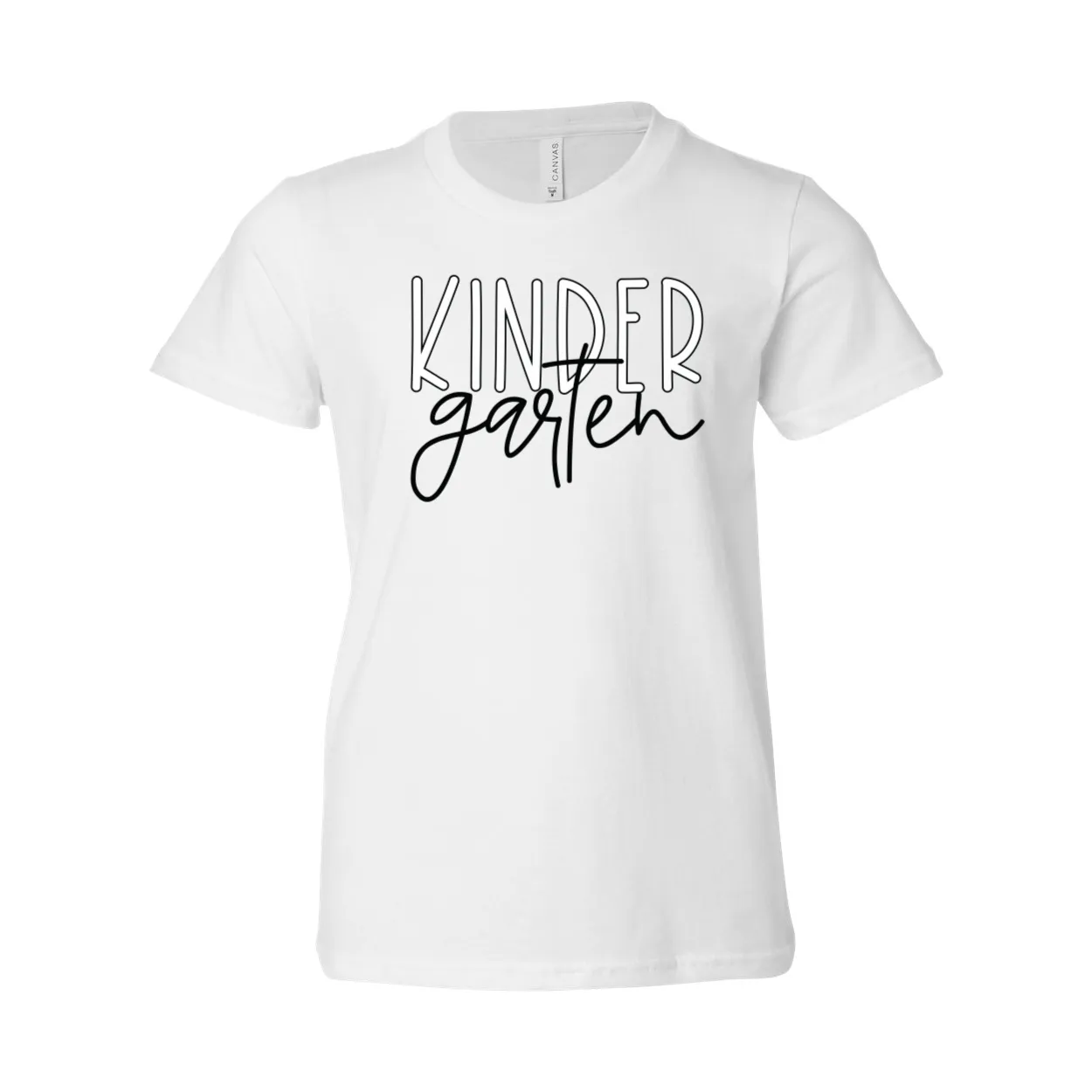 Kindergarten YOUTH Block Script Soft Tee