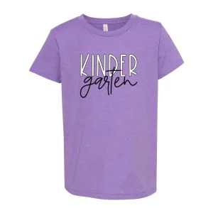 Kindergarten YOUTH Block Script Soft Tee