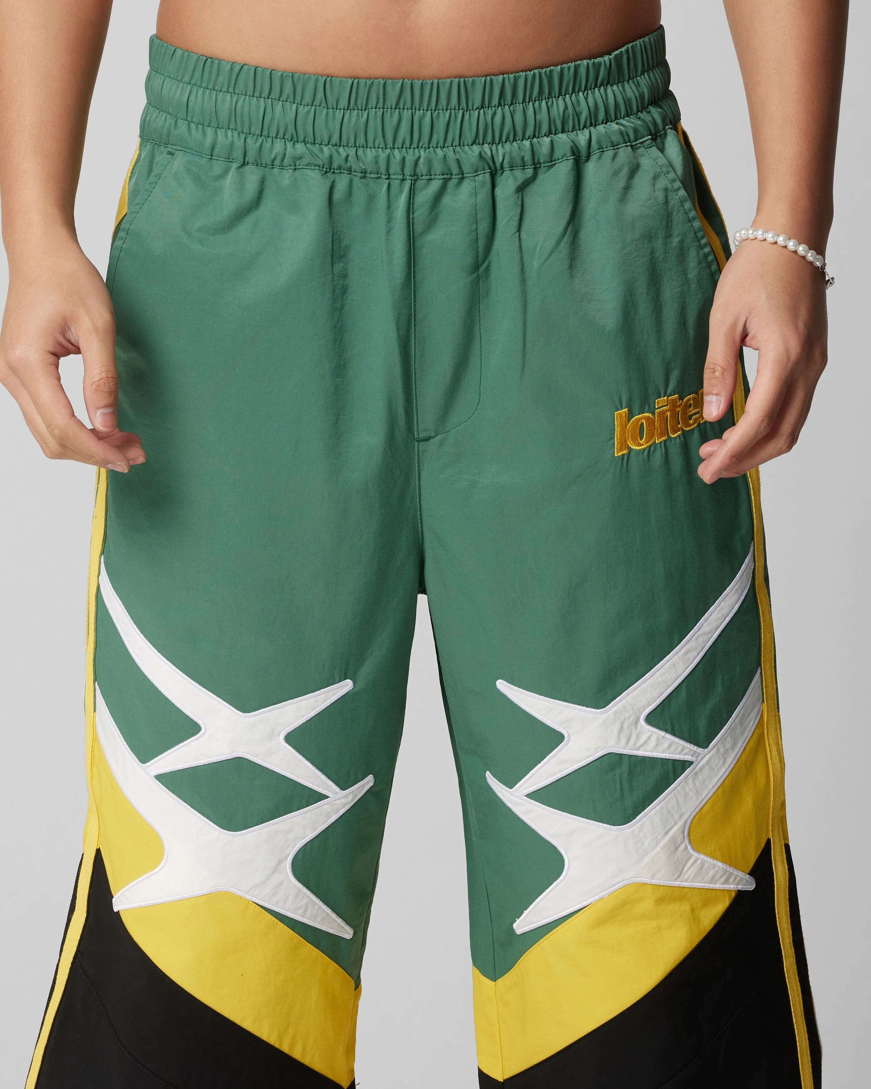 Loiter Hybrid Trackpants Green/Yellow