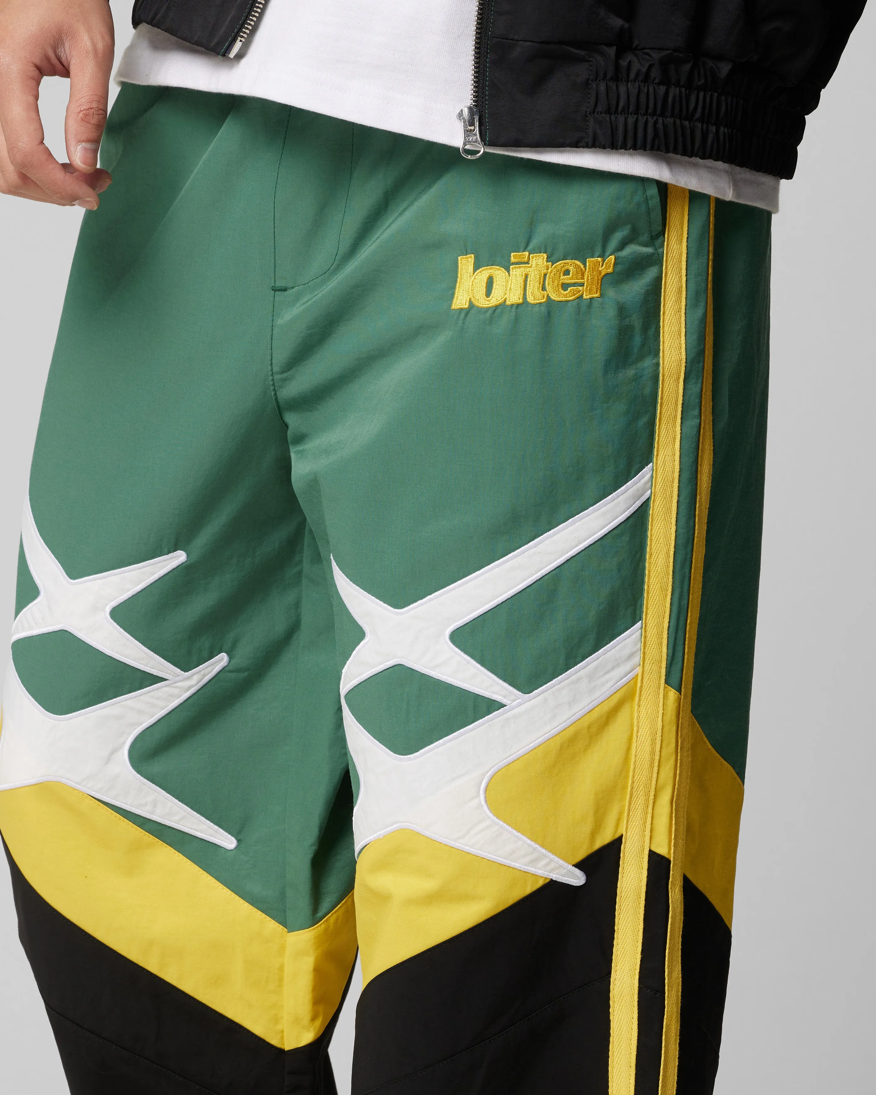 Loiter Hybrid Trackpants Green/Yellow