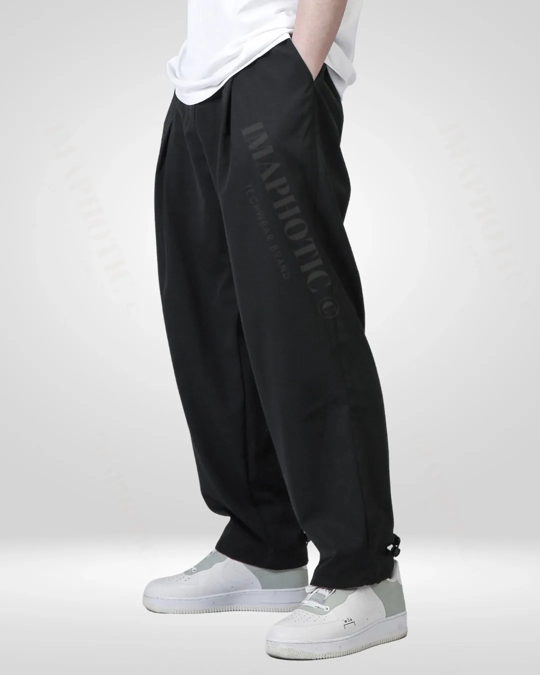 Loose Fit Drawstring Hem Pants