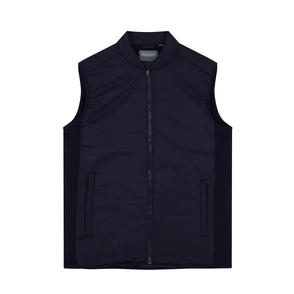 Lyle & Scott Tonal Eagle Golf Gilet - Dark Navy