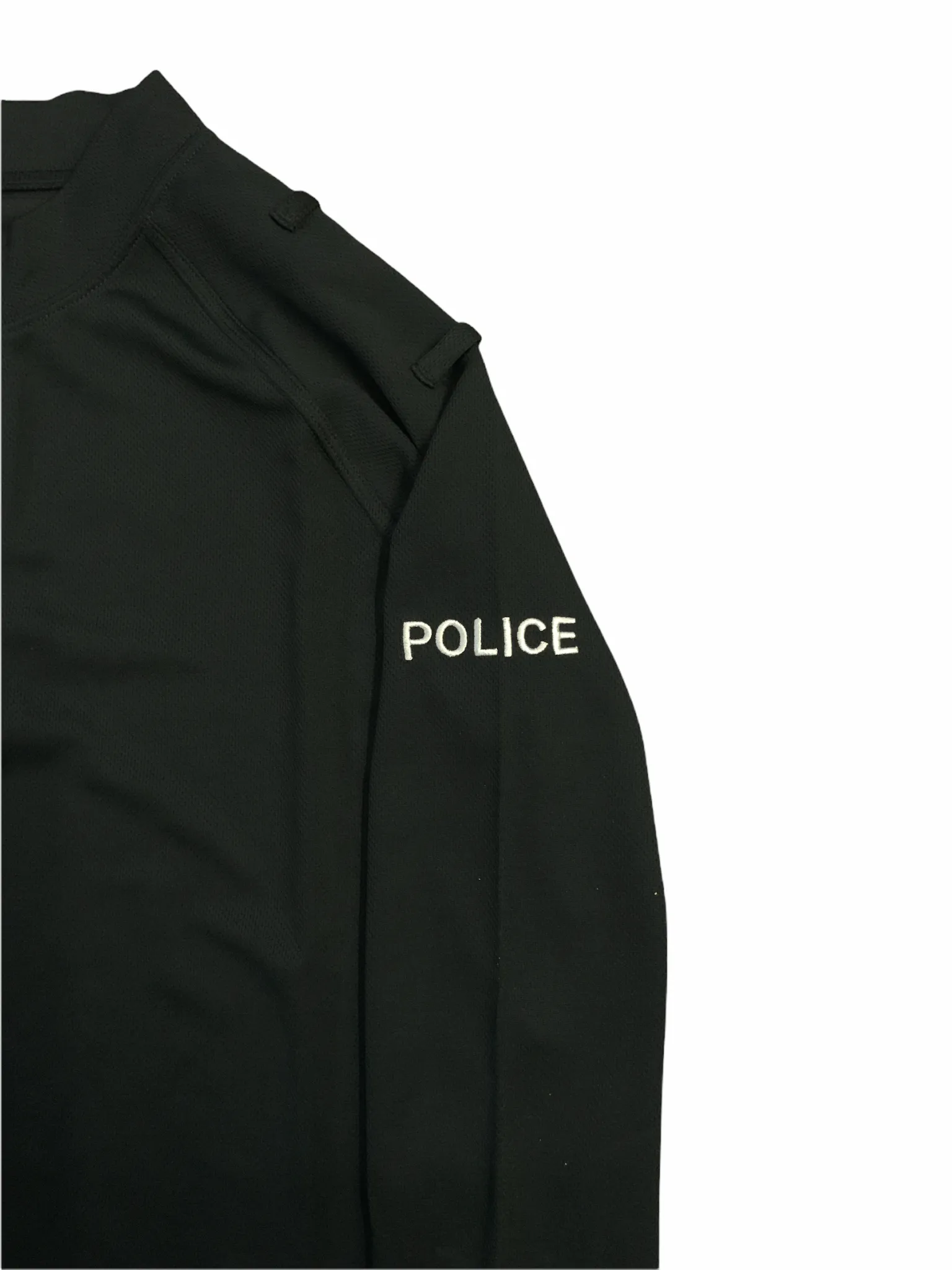 Male Black Police Branded As New Breathable Long Sleeve Wicking Shirt Top WKS18MAN