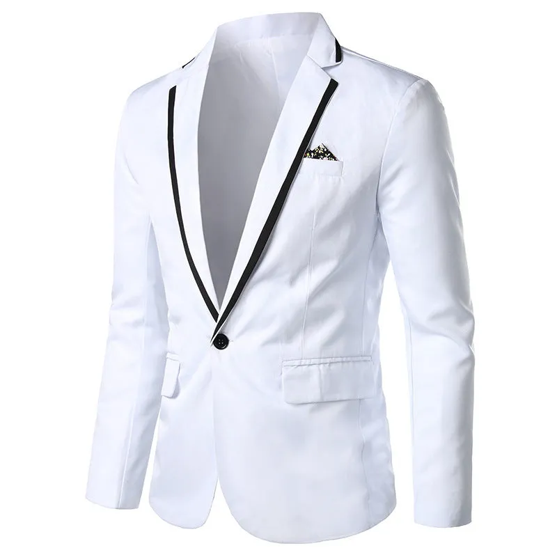 Men's Casual Single Button Suits Men's Slim Groomsmen Dresses