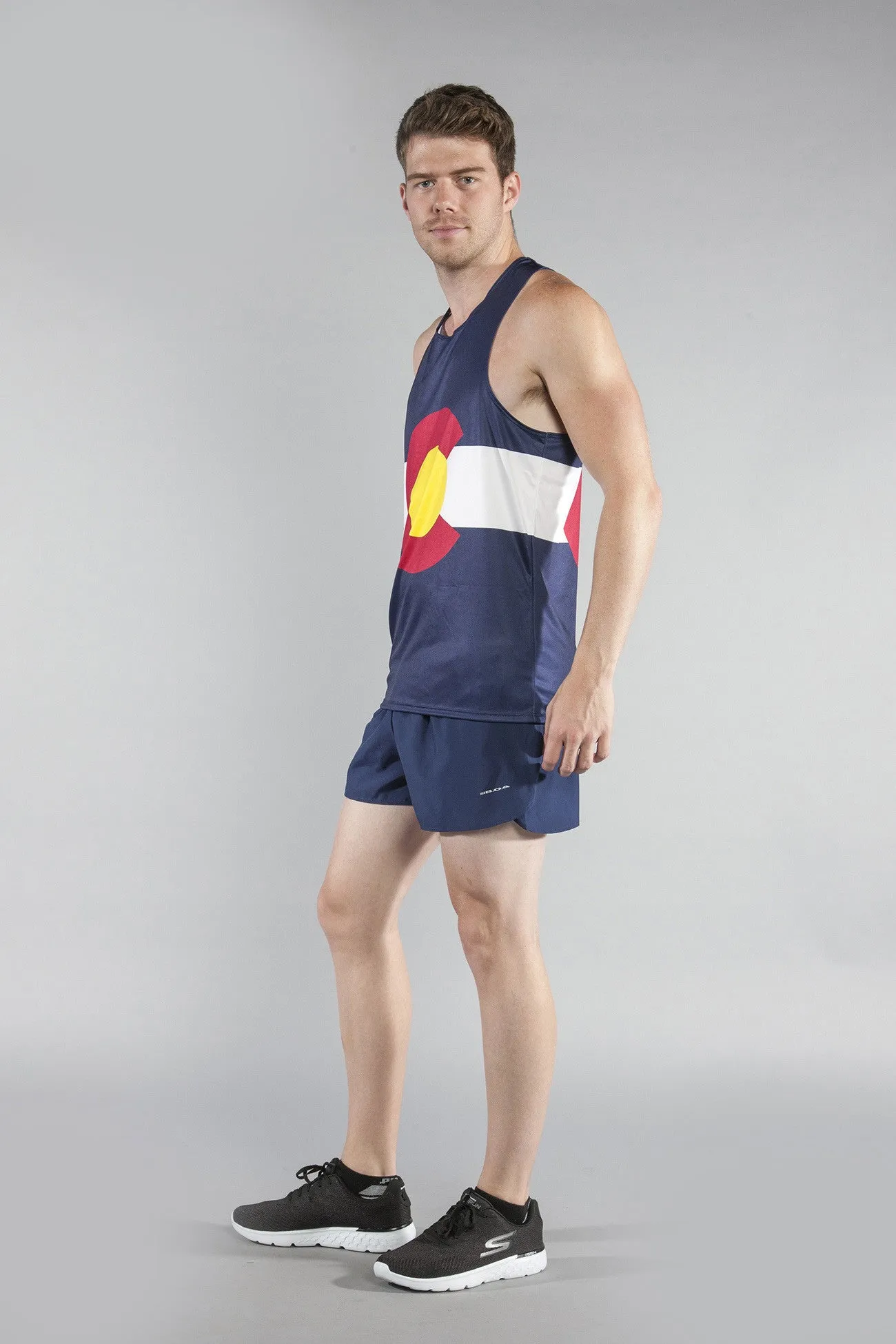 Men's Printed Singlet- Colorado