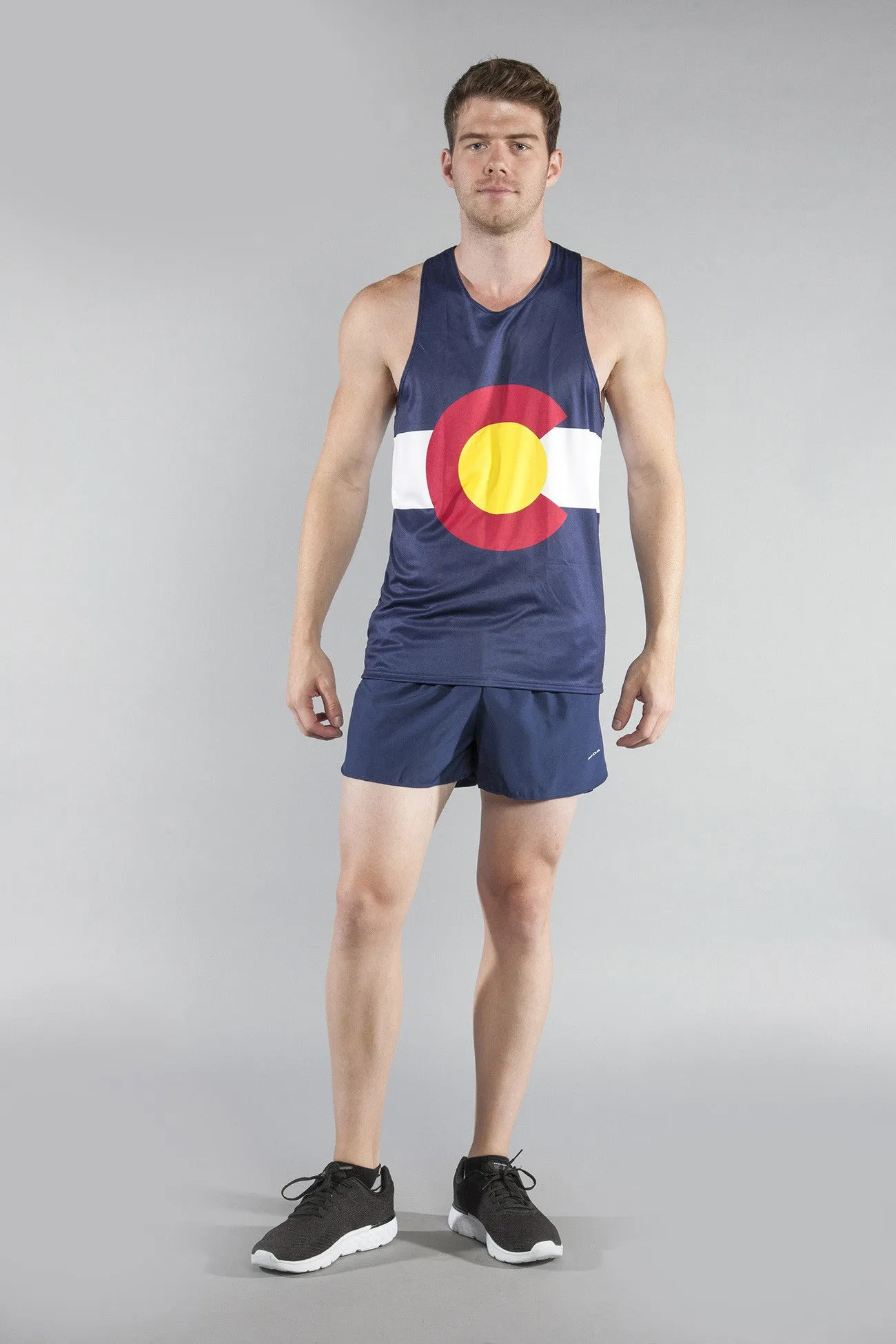 Men's Printed Singlet- Colorado