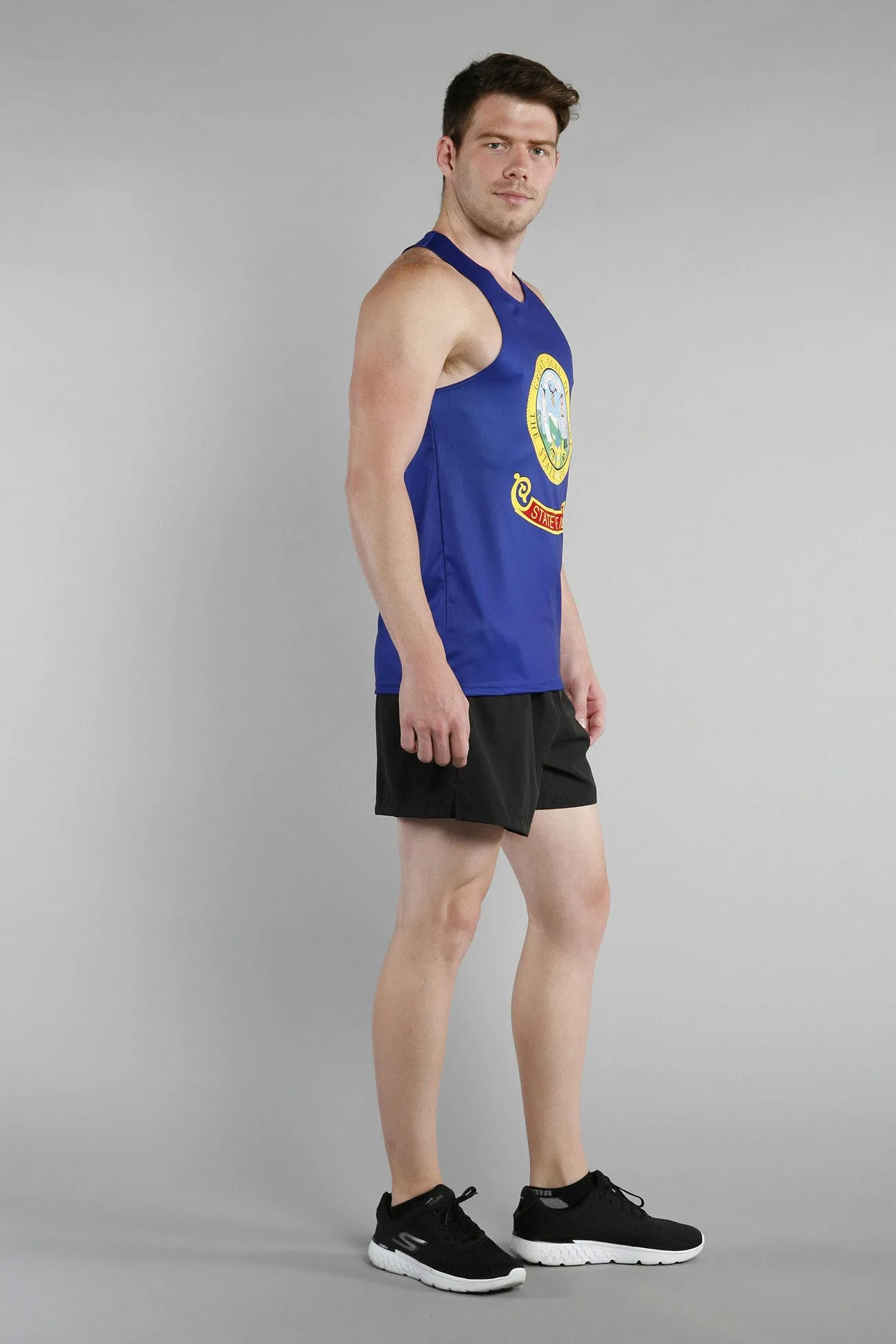 Men's Printed Singlet- Idaho