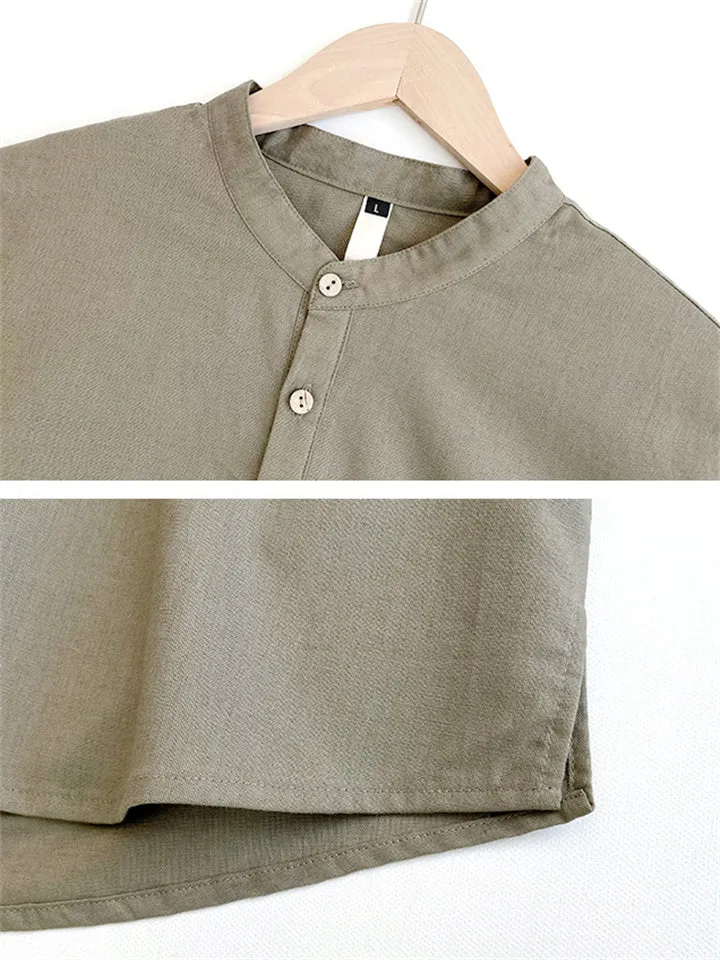 Men's Relaxed Comfortable Natural Cotton Linen Shirt