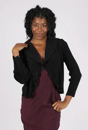 Micro Pleat Classic Bolero, Black