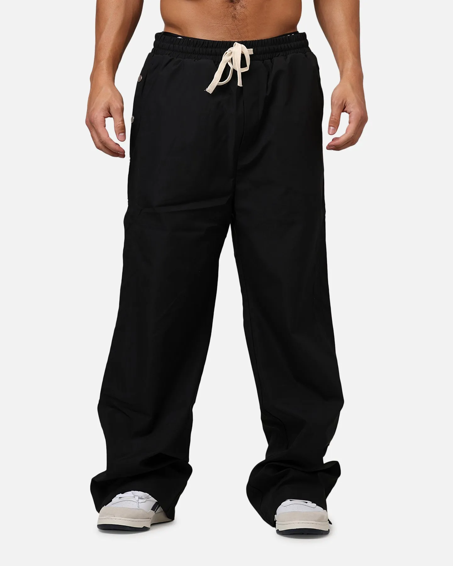 MNML Button Lined Pants Black