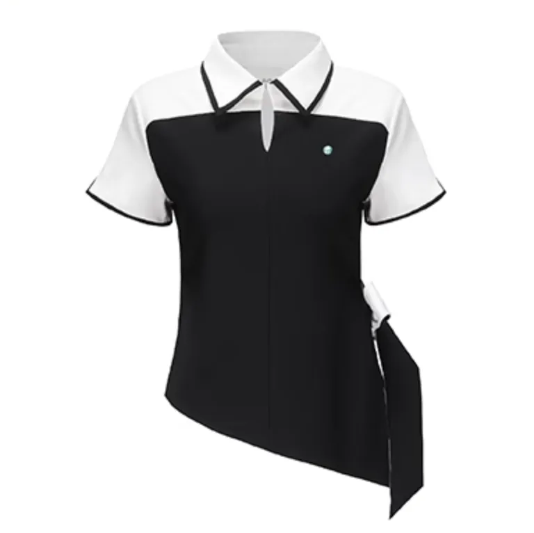 Monochrome Bowtie Golf Top