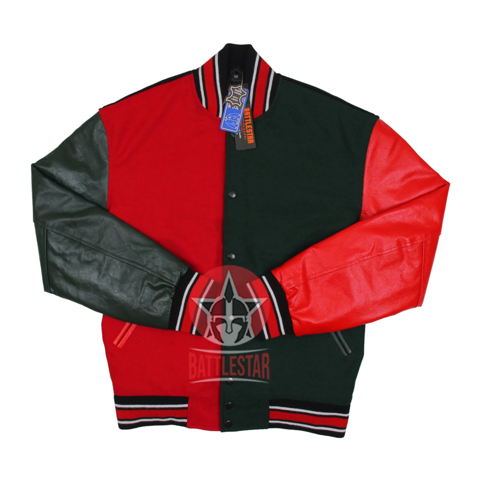 Multi Color Wool Leather Varsity Baseball Letterman Jacket