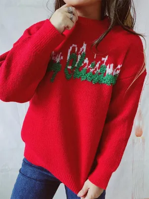 Nadine - Ladies Christmas sweater with lettering