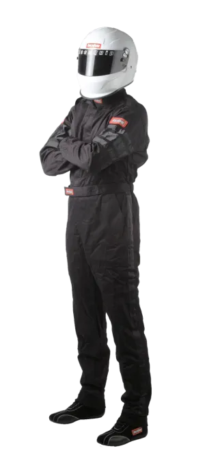 RaceQuip One Piece Single Layer Fire Suit - Black - 2XL - 110007