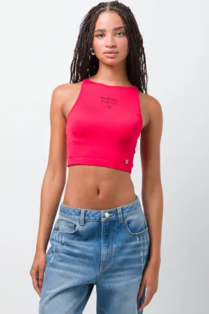 Seamless Crop Vest Red