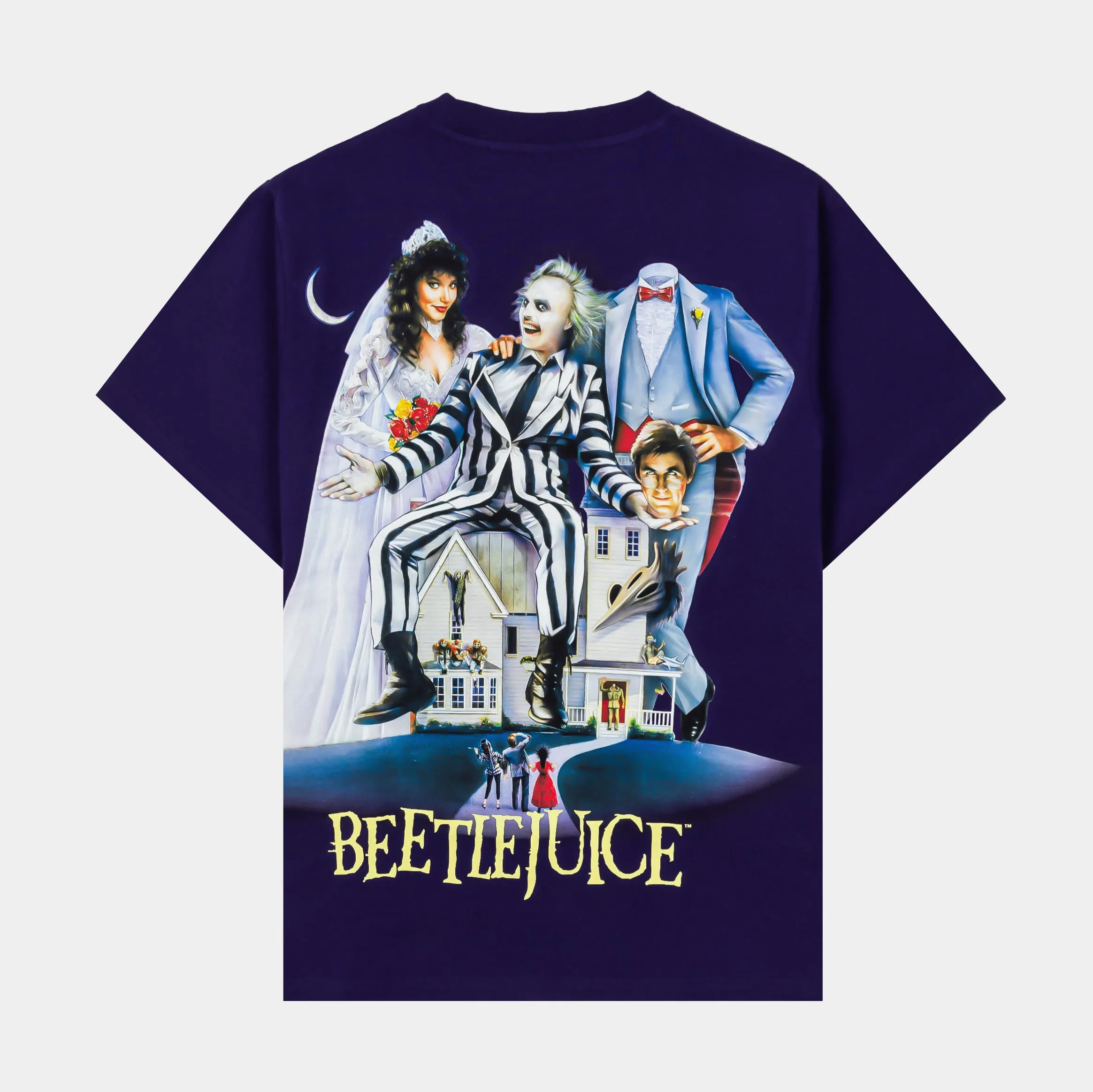 SP x Beetlejuice Sign Mens Short Sleeve Shirt (Purple/Black)