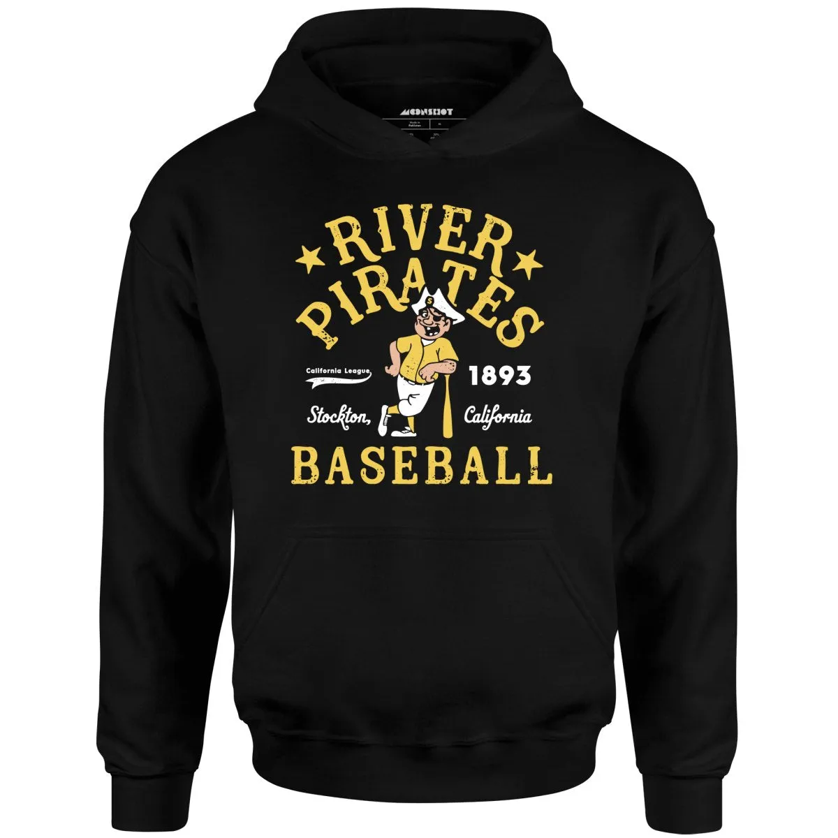 Stockton River Pirates - California - Vintage Defunct Baseball Teams - Unisex Hoodie