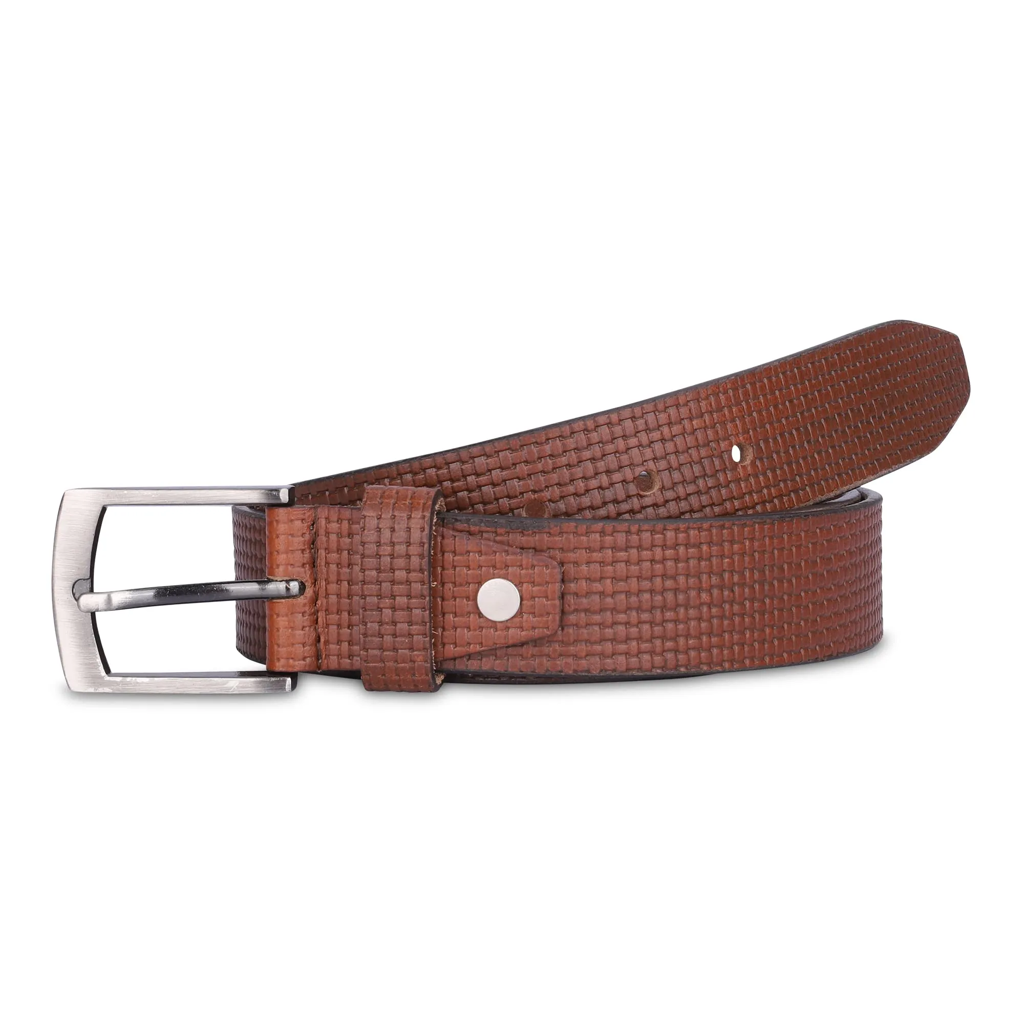 THE CLOWNFISH Men's Genuine Leather Belt -Tan (Size-36 inches)