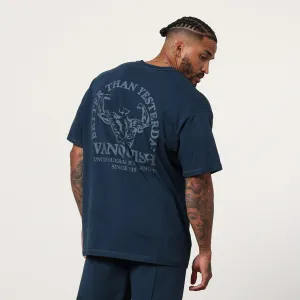 Vanquish Midnight Blue Unconquerable Strength Oversized T Shirt